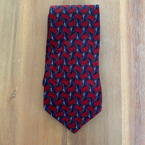 Men's Red and Blue J.Z. Richards Nordstrom Silk Patterned Tie - Picture 2 of 6